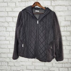 Maurices fleece quilted hooded jacket